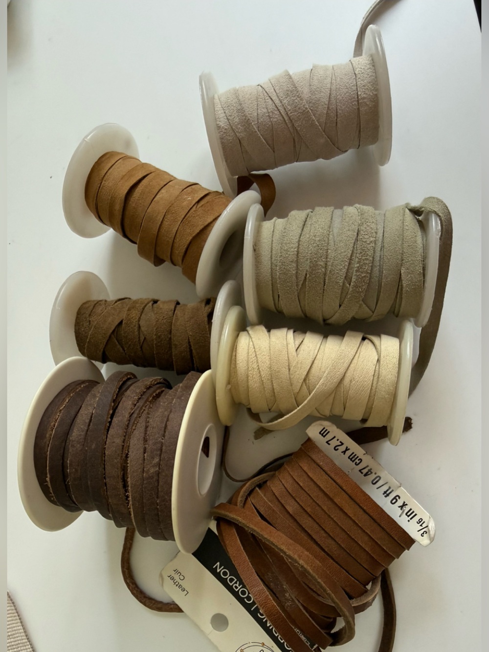 Lot of Leather and suede cord for miscellaneous jewelry or craft projects